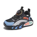 Atmungsaktive Mesh-Sportsandalen für Kinder mit praktischem Drehverschluss - Schwarz Blau