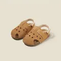 Classic toddler suede closed-toe sandals in camel brown with adjustable velcro strap - Size 28/inner length 17.8cm / 52077 Yellow