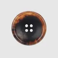 Premium marbled brown urea clothing button with four-hole design for workwear - 15.0mm / Brown