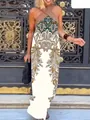 Sleeveless bohemian maxi dress featuring an ethnic paisley print and relaxed fit - XS / Dresses / Totem Print