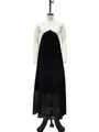 Elegant black and white color-blocked long sleeve maxi dress for women summer fashion - XS / Dresses / Black + White Straps
