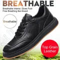 Premium men's breathable black top grain leather casual sneakers for daily autumn style - 38 / Breathable Perforated Style (66886) / Perforated Black (66886)