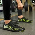 Hochwertige schwarz-neongrüne rutschfeste Herren-Wasserschuhe zum Schwimmen und Training - 36 / Schwarz und Grün (zyj-a12)
