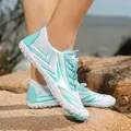 Atmungsaktive minzgrüne Wasserschuhe für Strand und Outdoor-Flusswanderungen am See - 36 / Weiß Blau Verlauf