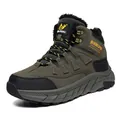 Scarponi da trekking verdi caldi con fodera in pile e logo cammello - 39 / Foderato in Pile (852) / Verde militare