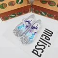 Zapatos de gelatina plateados con purpurina Frozen Elsa para niñas con suela blanda - Plateado