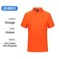 Bright orange breathable short-sleeved Polo shirt in comfortable cotton blend - S / Tops / Orange