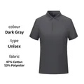 Classic dark grey short-sleeved Polo shirt with breathable fabric for business - S / Tops / Dark Gray