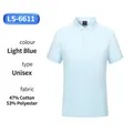 Light blue breathable cooling polo shirt with classic collar for men and women - S / Tops / Light Blue