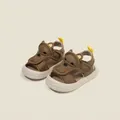Sandales bébé ours marron avec embout anti-coup de pied pour la marche en été - Longueur Intérieure 13cm / Sandales à bout fermé ours de dessin animé (46MBX61288) / Kaki