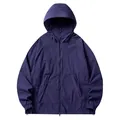 Hochwertige leichte lila Sonnenschutzjacke mit Kapuze und integrierter Gesichtsmaske UPF50+ - 3XL / Oberteile / Dunkellila
