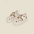 Sandales de marche pour bébé beige avec bout fermé et sangle réglable pour l'été. - Longueur Intérieure 12cm / Sandales à Bout Fermé Ajourées (38MBX1221) / Beige