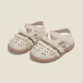 Elegant cream baby girl princess sandals with lace trim and breathable closed toe design - Inner Length 11.0cm / Beige (39MBX2308B)