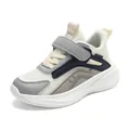 Breathable mesh children's sneakers in white and gray, stylish running shoes for kids - Size 28 Inner Length 17.8cm / Beige (Double Mesh)