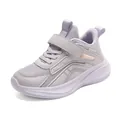 Breathable mesh children's sneakers in light purple with a hook-and-loop strap - Size 28 (Inner 17.8cm) / Double Mesh Style (XST-751) / Purple