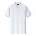 Men's classic white short-sleeved polo shirt made of breathable and comfortable fabric - S / Tops / White