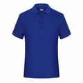 Men's classic royal blue short sleeve polo shirt with breathable fabric for summer - S / Tops / Blue