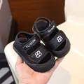 Schwarze Baby-Sandalen im koreanischen Stil mit weicher Sohle und Zehenschutz - Birkenstock Sandalen (6800) / Größen 16-20 (5er Pack) / Schwarz