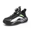 Black and neon green children's mesh sneakers with rotary dial closure - 40 / Fluorescent Green