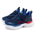 Zapatillas deportivas de malla transpirable para niños con suela blanda en azul marino y rojo - Azul marino