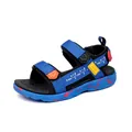 Blue boys' lightweight beach sandals with soft sole and math formula design - Size 28 Inner Length 19.0cm / Boys Casual Sandals (8024) / Blue