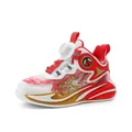 Basketballschuh für Kinder mit atmungsaktivem Mesh und Drehverschluss in Rot-Weiß - Weiß Rot