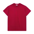 T-shirt rouge oversize à manches courtes et épaules tombantes de style très minimaliste - Rouge