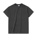 T-shirt oversize gris anthracite pour homme avec épaules tombantes et col rond classique - Gris foncé