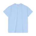 T-shirt bleu clair haut de gamme à col rond et épaules tombantes pour une coupe décontractée - Bleu ciel