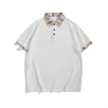 Men's breathable white waffle knit polo shirt featuring a classic plaid collar and cuffs - S / Tops / White