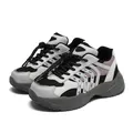 Children's chunky sneakers with breathable mesh and thick sole in white and purple - 31 / Gray Purple