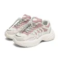 Pink and white children's chunky sneakers featuring breathable mesh and thick soles. - 31 / Pink White