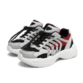 Children's thick sole breathable sneakers in red and white with musical note patterns - 31 / Gray Red