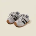 Zapatos de andar grises y negros para niños pequeños con suela de goma antideslizante - 1987 Gris