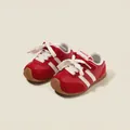 Zapatillas rojas para niños pequeños con rayas blancas y cierre de velcro seguro - 1987 Rojo