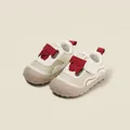 Baskets en maille respirante pour bébés avec bandes velcro rouges et semelles - Pointure 16 (Longueur Intérieure 12,0 cm) / Rouge