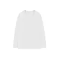Classic white 200g pure cotton long sleeve T-shirt for men and women, premium basic wear - S / Tops / White