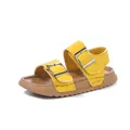 Trendy yellow summer beach sandals for children featuring double adjustable metal buckles - Size 26 (Inner Length 15.9cm) / Yellow