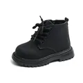 Klassische schwarze Kinder Martin Stiefel im britischen Stil mit Schnürung - Schwarz