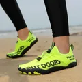 Vibrant neon green quick-dry water shoes designed for outdoor hiking and beach activities - 35 / Green