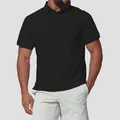Men's black quick-dry golf polo shirt for outdoor sports and casual wear - S / Tops / Active Black