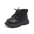Botas Martin clásicas negras para niños con suela de goma resistente y cremallera - Talla 21-25 Mixta / Negro