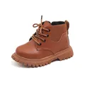 Botas Martin clásicas marrones para niños con cordones y suela gruesa. - Talla 21-25 (Pack de 5) / Marrón