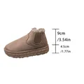 Vista dettagliata stivale da neve platform donna con misura suola di 4,5 cm - Kaki