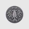 Premium thick copper clothing button featuring vintage embossed eagle and Z symbol - 34L (21.0mm) / Antique Silver