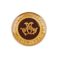 Premium Japanischer Vintage-Messingknopf mit Westmorland Cumberland Yeomanry Gravur - 15.0mm (24L) / Gold & Rot