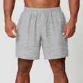 Men's breathable quick-dry grey marl sports shorts for running and fitness workout - S / Bottoms / Light Grey
