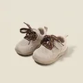 Baskets beiges pour tout-petits avec sangle réglable et semelle antidérapante bébé - Taille 20 (Longueur Intérieure 14.0cm) / Kaki