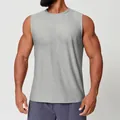 Professionelles graues schnelltrocknendes Sport-Tanktop für Herren für Fitness und Training - Hellgrau