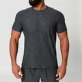 Herren schnelltrocknendes Sport-T-Shirt in Dunkelgrau für Fitness und das Training - Holzkohle-Grau